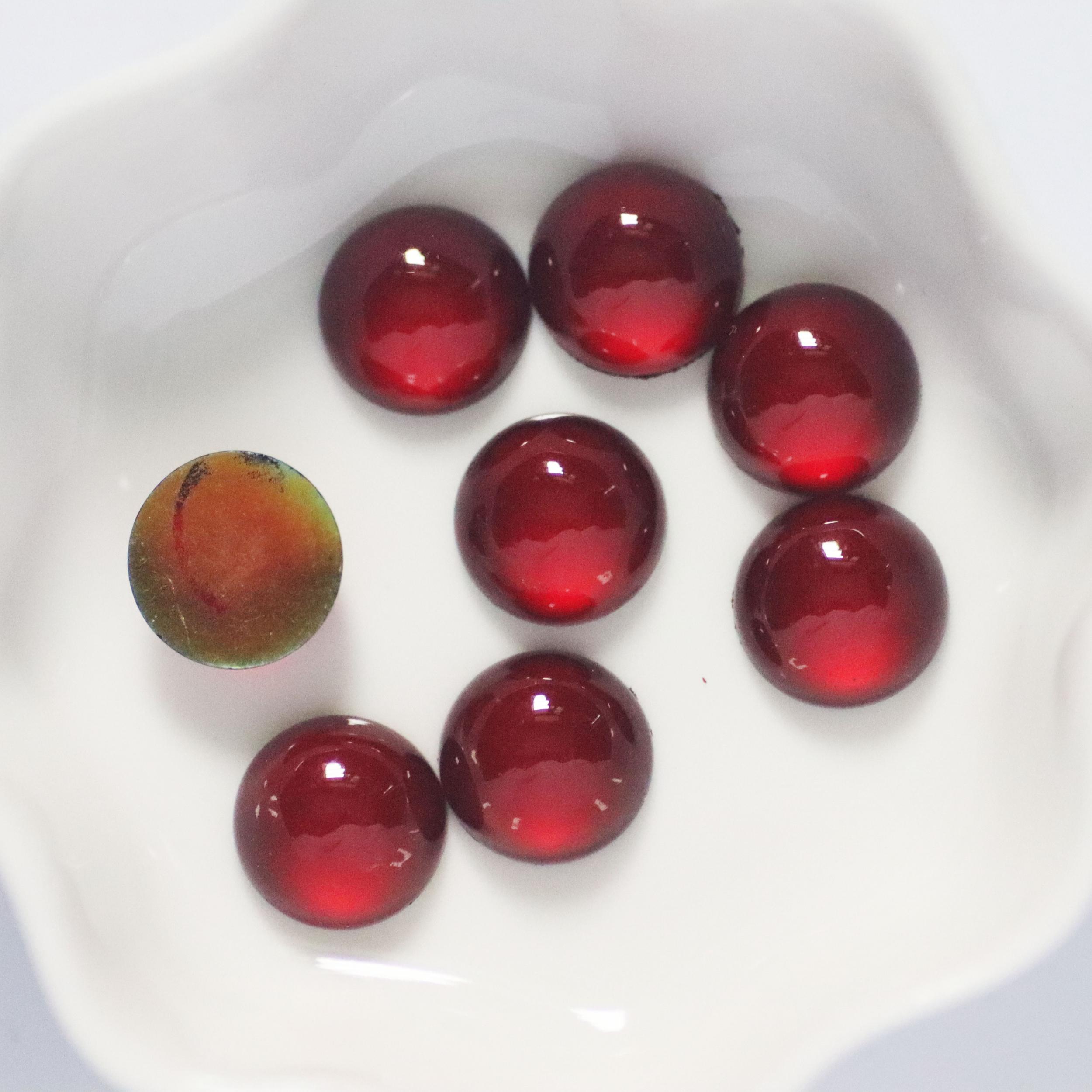 40Pcs Multicolor Round Resin Cat's Eye Gems for Crafts